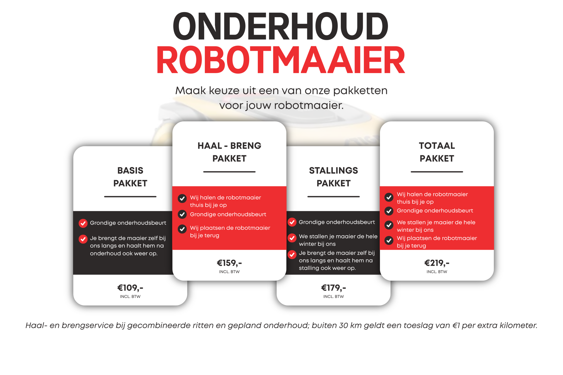 Onderhoud Robotmaaier