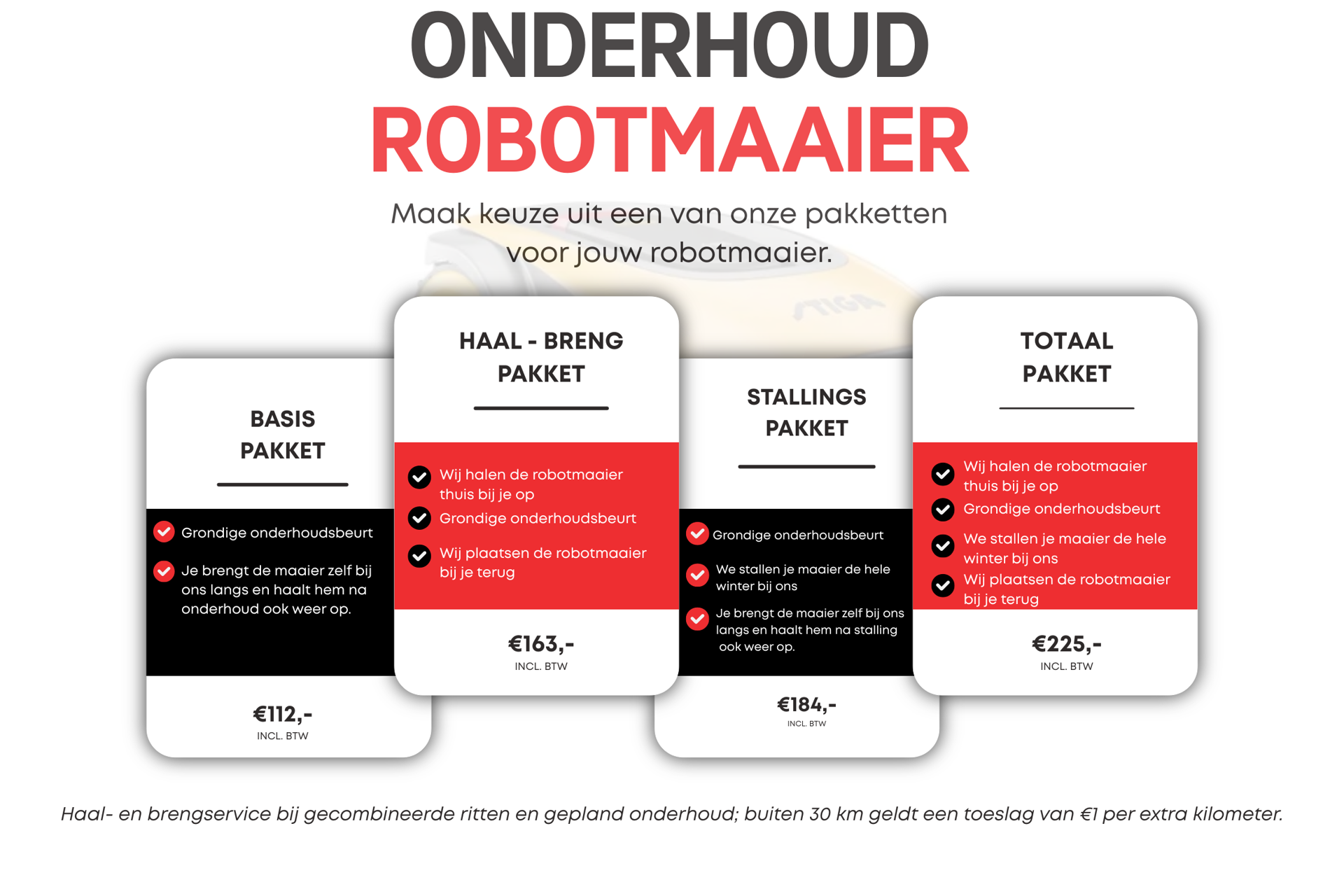 Onderhoud Robotmaaier