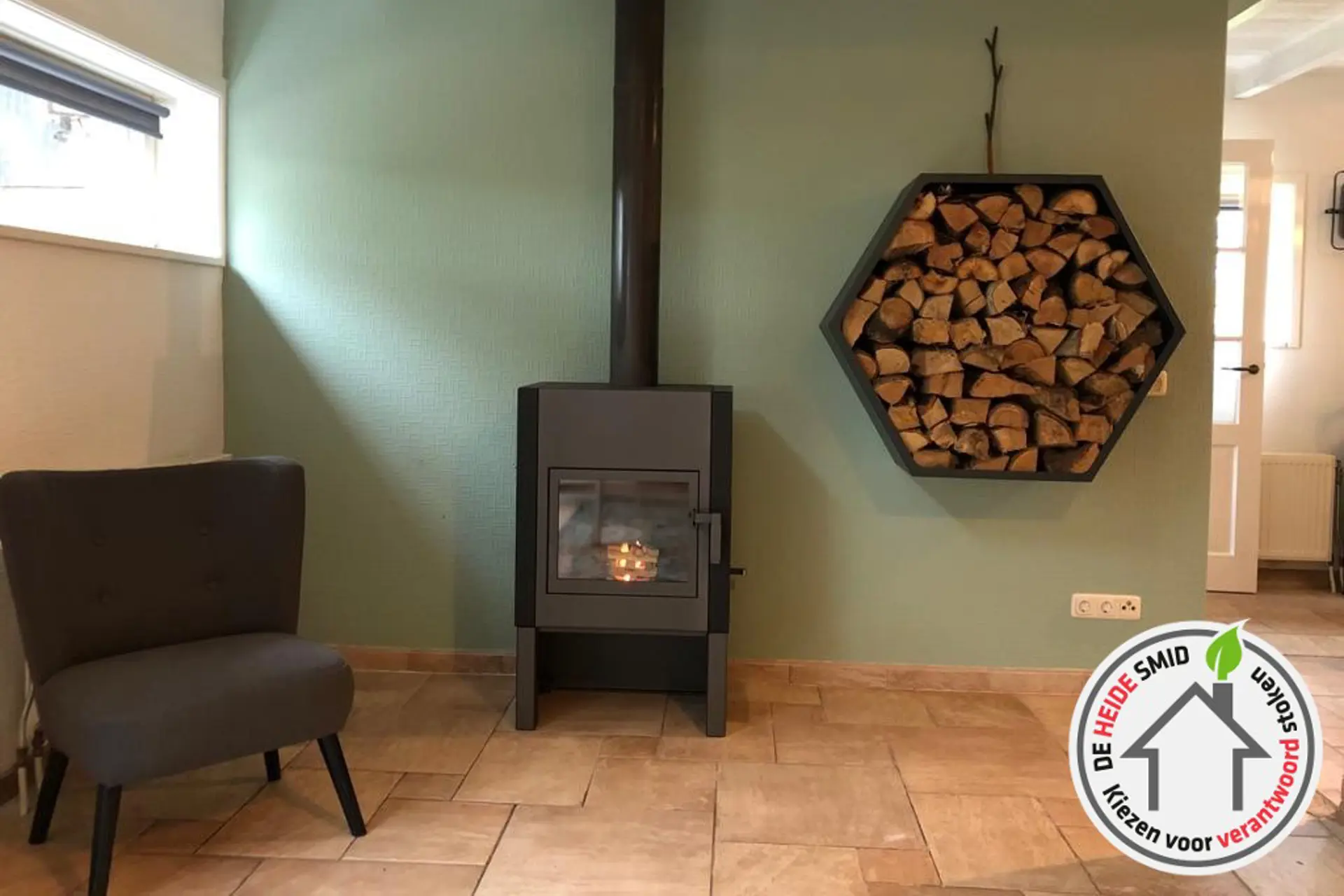 Leenders Mats Antraciet Zijstenen Zwart Woodbee Wall